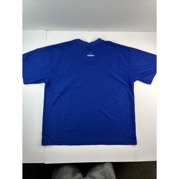Adidas Mens Large Blue Short Sleeve Training Shirt Royal Vintage 1990S Flag Tag - Picture 9 of 11